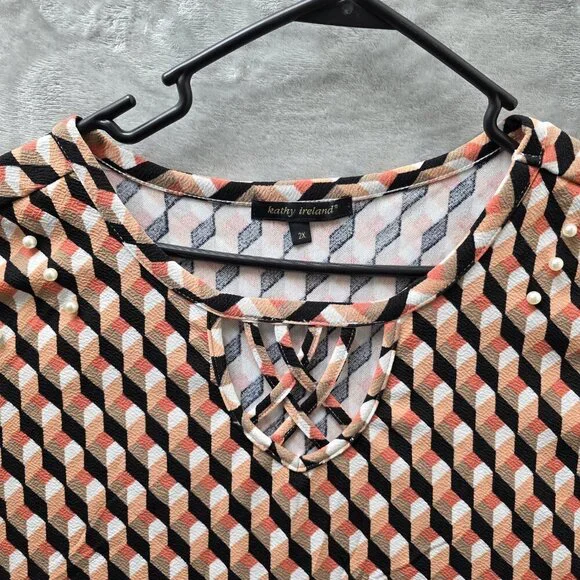 Kathy Ireland Beaded Top‎ 2X NWT - Picture 5 of 11